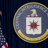 This photo shows the seal of the Central Intelligence Agency.