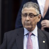 Sheldon Silver leaves federal court in New York.
