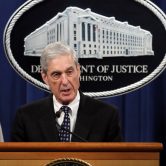 Special Counsel Robert Mueller speaks at the Department of Justice