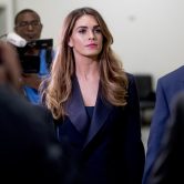 Hope Hicks arrives for an interview with the House Judiciary Committee on Capitol Hill in Washington.