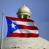 Flag of Puerto Rico outside island's Capitol