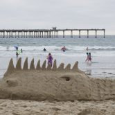 Beach sand sculpture.