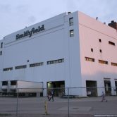 The Smithfield pork processing plant in Sioux Falls, S.D., is pictured.