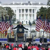 President Donald Trump speaks at a rally before the Jan. 6 Capitol riot.