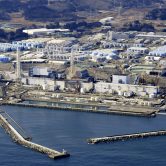 This aerial photo shows the Fukushima Daiichi nuclear power plant.