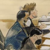 Sketch of R. Kelly during his trial in New York