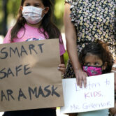 Children pro-mask protest Texas