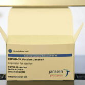A package containing the Johnson & Johnson Covid-19 vaccine.