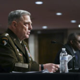 Gen. Mark Milley speaks during a Senate Armed Services Committee hearing.