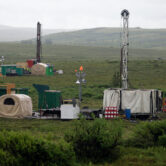 A Pebble Mine project test drill in the Bristol Bay region of Alaska.