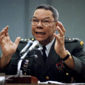 Gen. Colin Powell before the House Armed Services subcommittee in 1991.