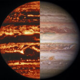 This combination of images shows the planet Jupiter.