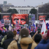 Trump supporters participate in a rally in Washington on Jan. 6, 2021.