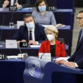 Poland’s prime minister speaks at the European Parliament