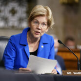 Sen. Elizabeth Warren speaks during a Senate Armed Services Committee hearing.