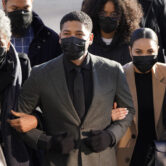 Jussie Smollett arrives at the Leighton Criminal Courthouse in Chicago.