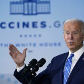 President Joe Biden gives a speech on Covid-19 vaccines
