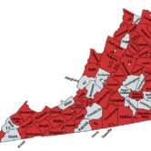 Map of Virginia by county.