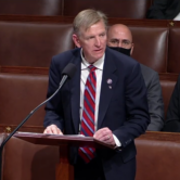 Representative Paul Gosar, a Republican from Arizona, speaks before the House ahead of a vote to censure him on Nov. 17, 2021.