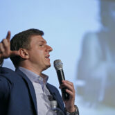 James O'Keefe of Project Veritas speaks at an event.