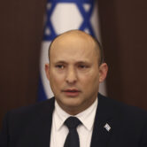 Israeli Prime Minister Naftali Bennett attends a cabinet meeting.