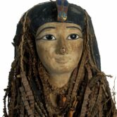 Ancient Egyptian facemask of pharaoh Amenhotep I