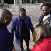 Key witnesses Abimbola and Olabinjo Osundairo pray before day four of the Jussie Smollett trial