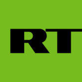The logo for the Russian state-controlled media outlet Russia Today.