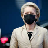 Ursula von der Leyen arrives for an EU Summit in Brussels.