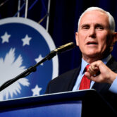 Mike Pence speaks at a dinner hosted by Palmetto Family.