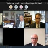Screengrab of remote videoconference on Thursday, Feb. 17, 2022 in Manhattan Supreme Court on Donald Trump's motion to quash subpoenas issued by the New York state Attorney General.