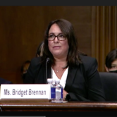 Bridget Meehan Brennan testifies before the Senate Judiciary Committee on Nov. 17, 2021. Brennan was confirmed to serve as a judge in the Northern District of Ohio on Feb. 1, 2022.