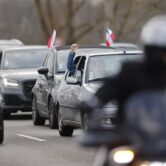 A convoy of French protesters angry over pandemic restrictions