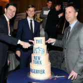 Ken Kurson, Jared Kushner and Joseph Meyer attend a New York Observer party.