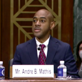 Andre Mathis, a nominee to the Sixth Circuit, testifies before the Senate Judiciary Committee on Jan. 12, 2022.