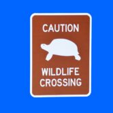 A wildlife crossing sign.