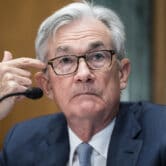 Jerome Powell testifies during a Senate Banking Committee hearing.