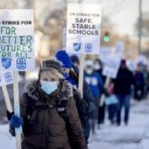 Striking teachers picket in Minneapolis