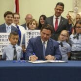 Ron DeSantis signs the Parental Rights in Education bill in Florida.