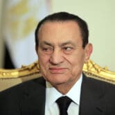 Hosni Mubarak attends a meeting in Cairo, Egypt, in 2011.