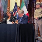 The signing of a border security deal between Texas and Chihuahua, Mexico