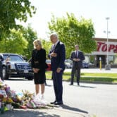 Joe and Jill Biden visit memorial for supermarket shooting