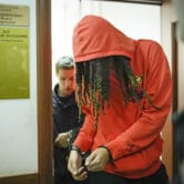 Brittney Griner leaves a courtroom outside Moscow, Russia.