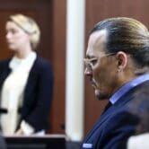 Amber Heard and Johnny Depp at the Fairfax County Circuit Court