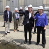 Joe Courtney and Jennifer Granholm tour the Millstone Nuclear Power Station.