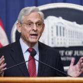 Merrick Garland speaks at a new conference in Washington.