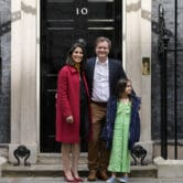 Nazanin Zaghari-Ratcliffe poses for a picture with family in London.