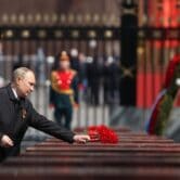 ladimir Putin attends a wreath-laying ceremony in Moscow