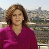 Al Jazeera journalist Shireen Abu Akleh stands in Jerusalem.