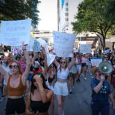 Protesters marching in Austin, Texas